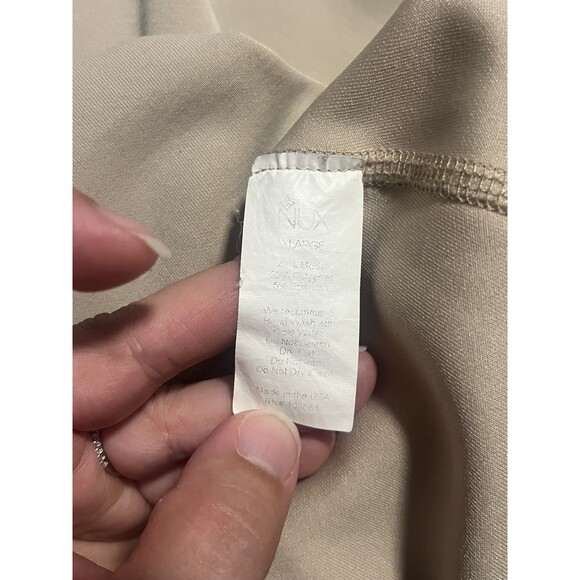 NUX Los Angeles Rowhouse Womens Relaxed Sleek Fabric Sweatshirt Tan Size Large - Picture 6 of 6